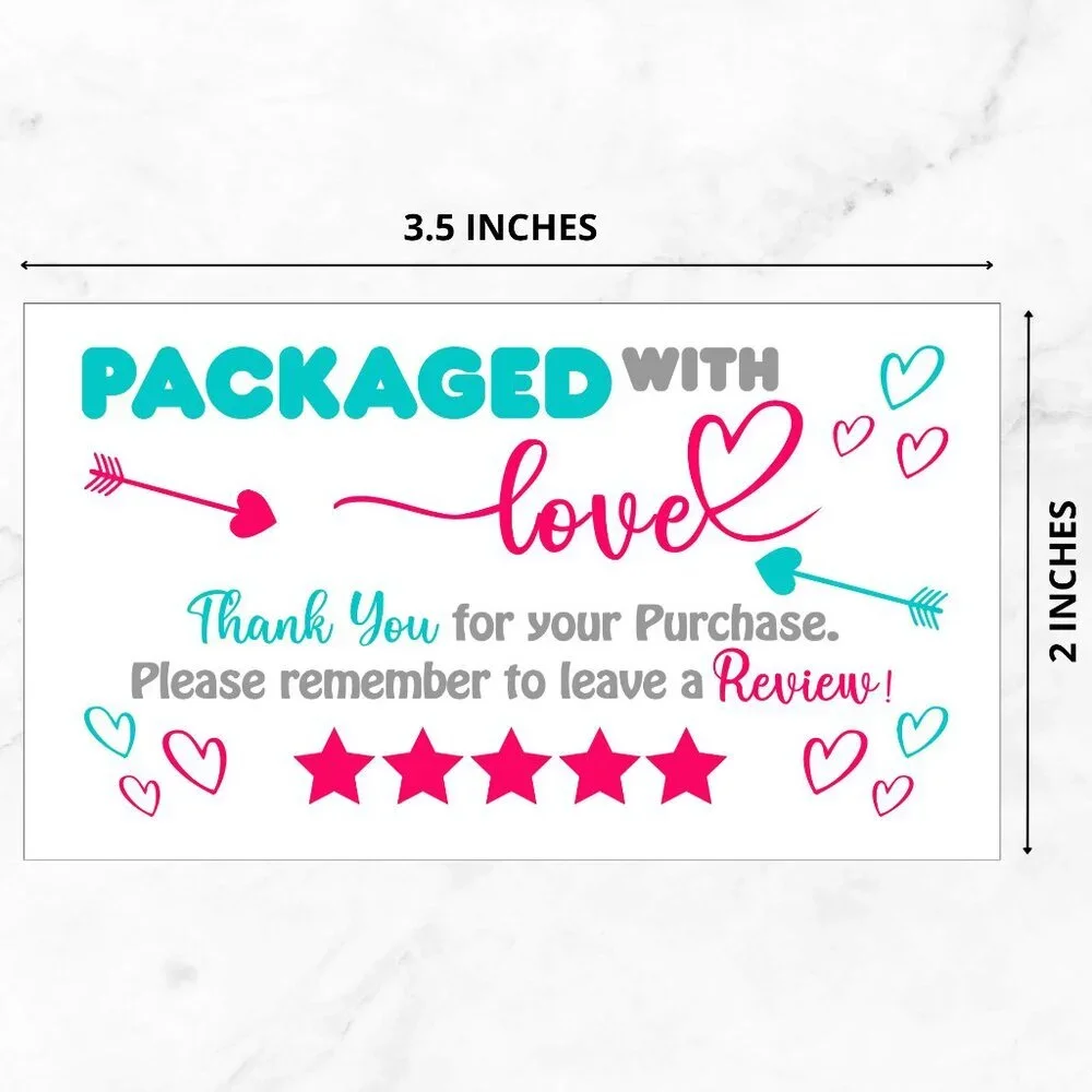 240 Thank You Cards Customizable 5 Star Review Inserts for Small Business